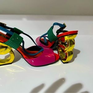 Kay Maconie Double Chain Heel Sandals